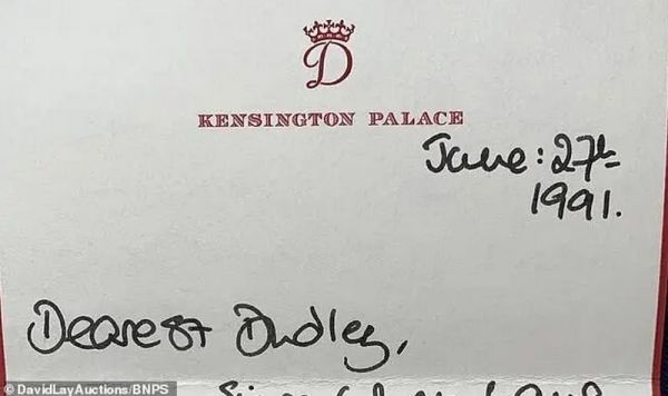 Личное письмо принцессы Дианы попало в Сеть