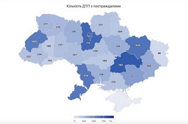 В Украине на 15% увеличилось количество смертельных ДТП