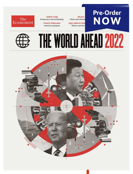 Обложка-прогноз The Economist-2022: Мир ждет финансовая битва между США и Китаем - Новости экономики