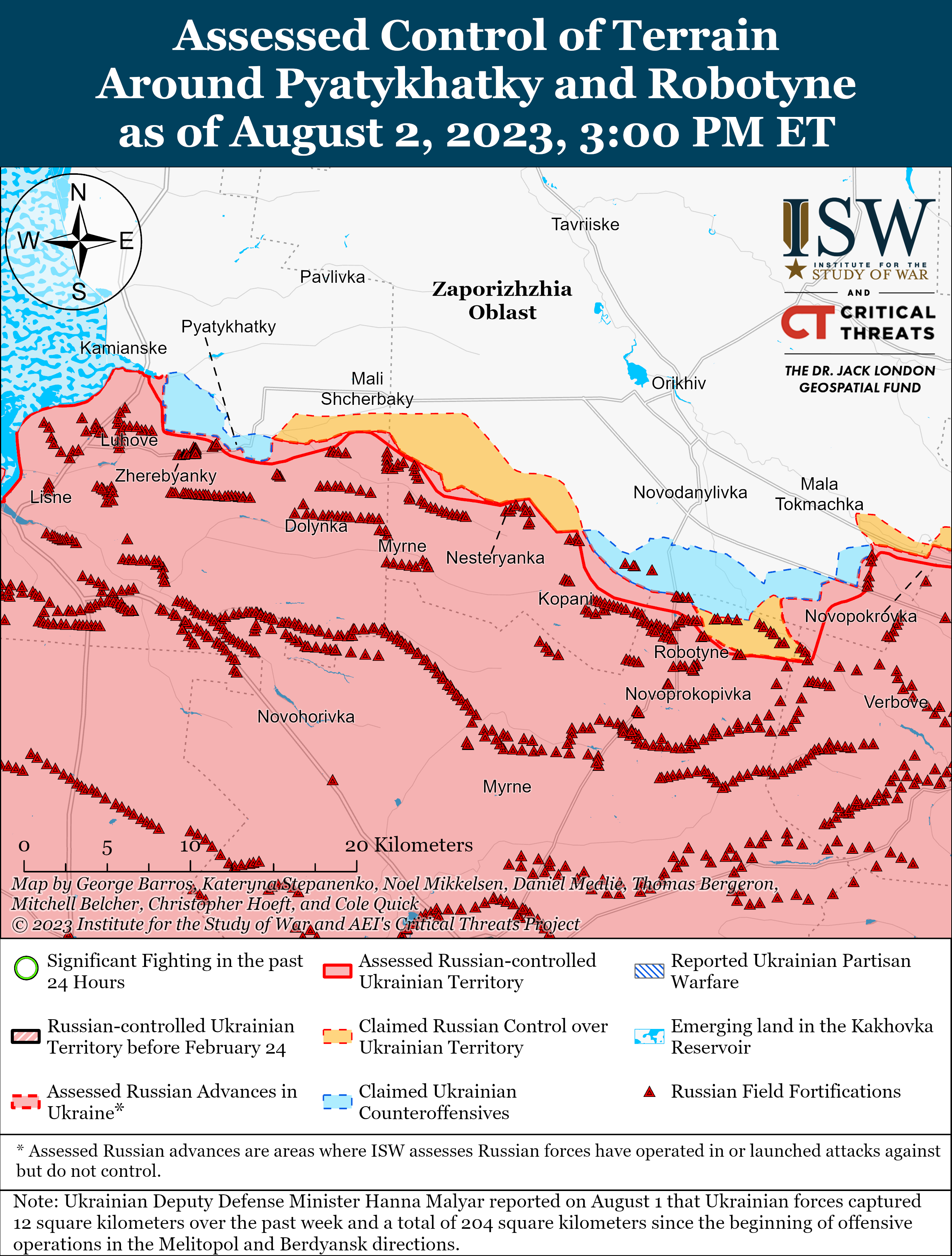 Біля Кліщіївки точаться позиційні бої: карти ISW