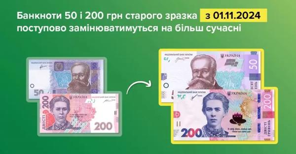 Нацбанк выведет из оборота старые купюры номиналом 50 и 200 гривен - Новости экономики