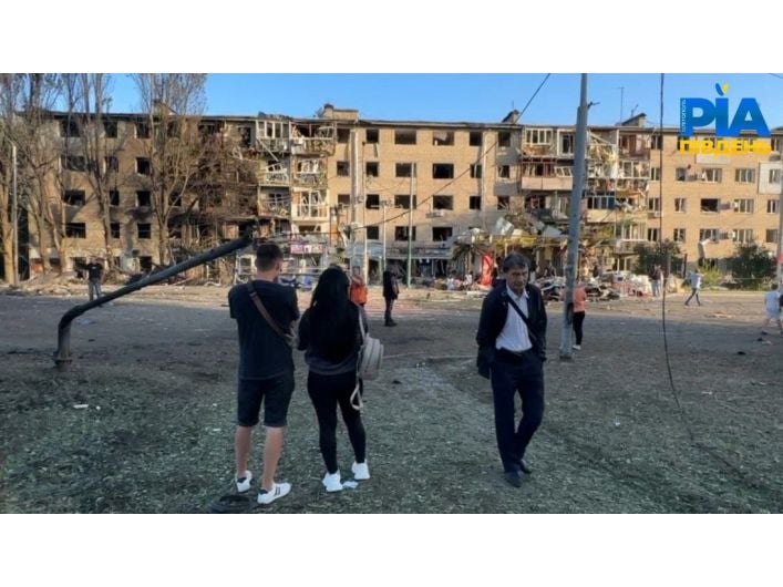 Последствия комбинированного ракетного и мопедного ударного удара по Запорожью 30 августа