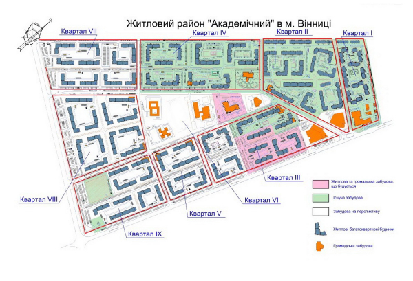 Район &laquo;Академічний&raquo; у Вінниці: інфраструктура та локації