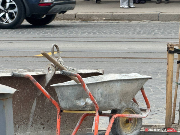 У центрі Вінниці після ремонту перекладають тротуарну плитку