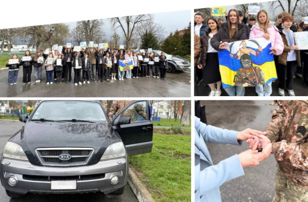 У Вінниці школярі ліцею №36 передали захисникам вже другу автівку У Вінниці школярі ліцею №36 передали захисникам вже другу автівку