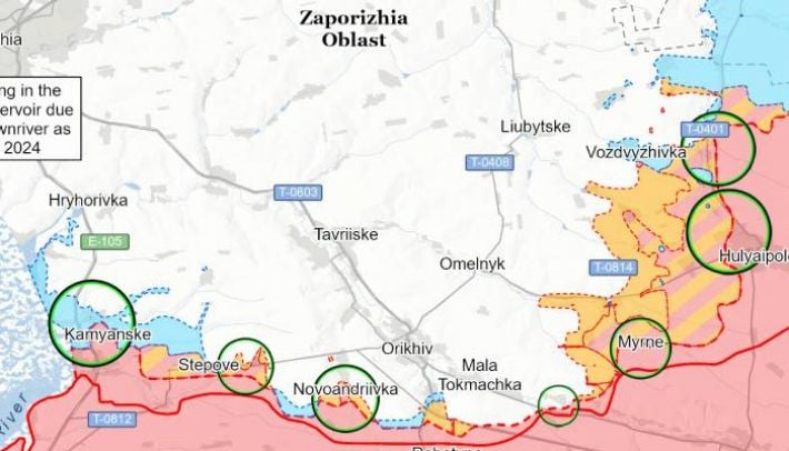 Возле Приморска на ВОТ Запорожской области зафиксирована масштабная детонация - ISW