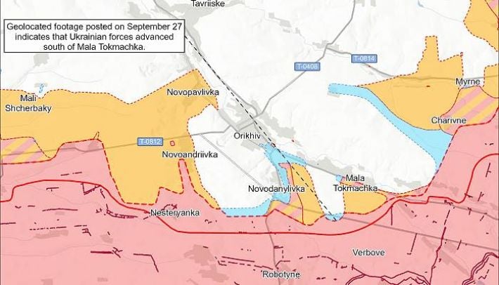 ВСУ успешно контратаковали возле Орехова на Запорожском направлении - ISW